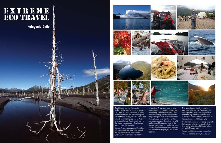 WCI- Special Issue 
Nov 2010- Spread Story on Patagonia :  : Christopher Davies Photography