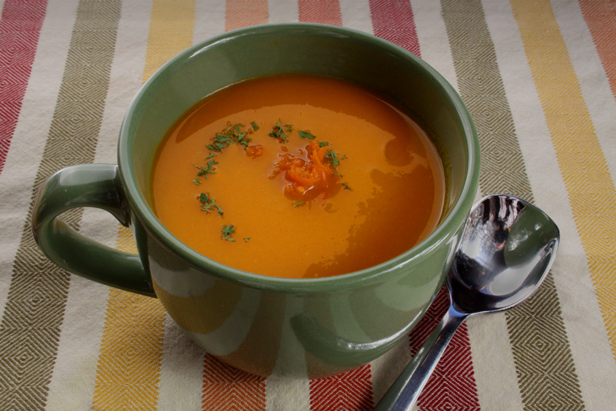 Carrot Soup by Same Cafe, Denver. 
Client: Guide Posts Magagazine :  : Christopher Davies Photography