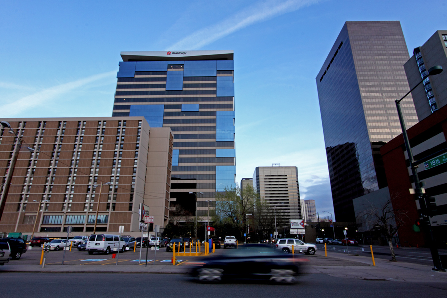 1800 Larimer St neighborhood at dusk. :  : Christopher Davies Photography