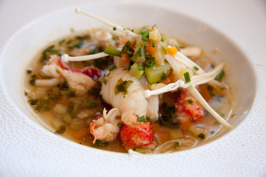 Seafood in Broth at The Don Quixote restaurant Canet-en-Roussillon - FRANCE :  : Christopher Davies Photography