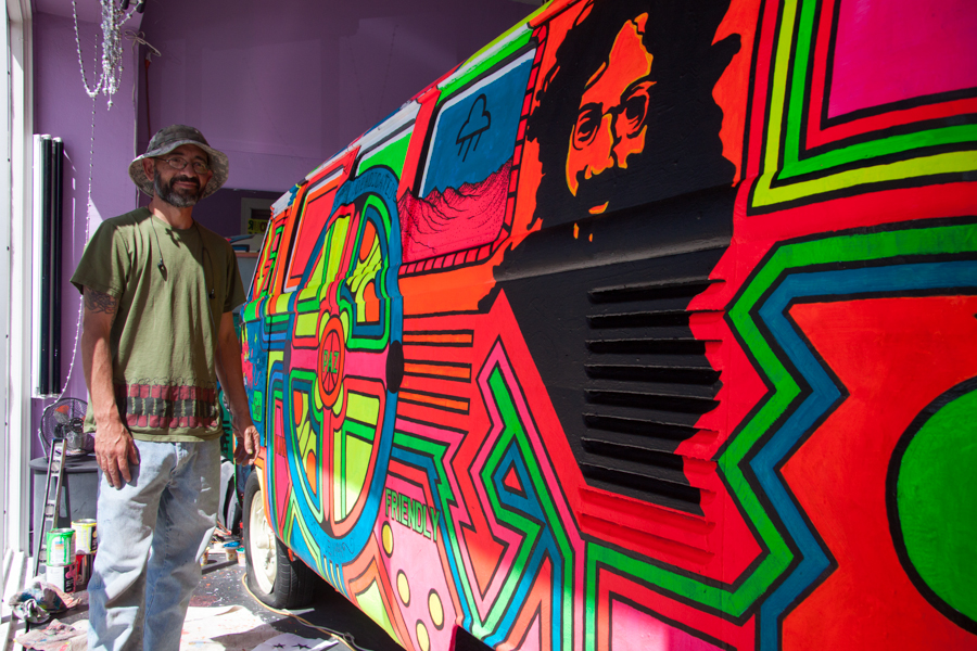 Hippy art installation at clothing store,Albuquerque , New Mexico :  : Christopher Davies Photography