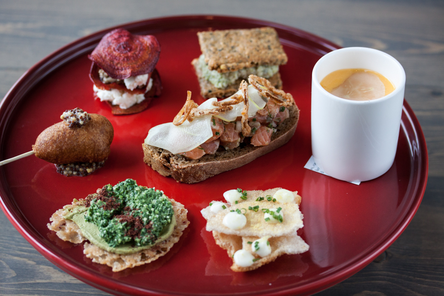 Sampler platter, Lower 48 Restaurant, Denver, CO :  : Christopher Davies Photography